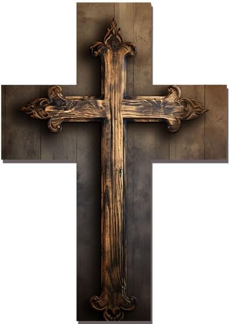 Miniatura 15 de JIBEVEYYI -Cruz de madera, decoración de pared cruzada, cruces decorativas para la pared, cruz religiosa decoración del hogar, cruz de pared de