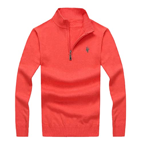 Pull en coton pour homme en tricot haut de gamme coloris rouge pastèque taille M