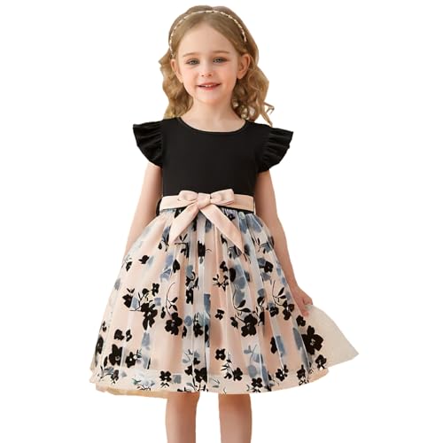 HNXDYY Little Girl Tutu Dress Ruffle Summer Holiday Casual Princess Dresses