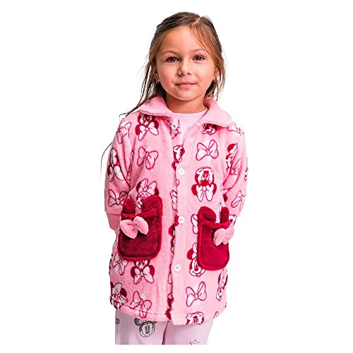 CERDÁ LIFE'S LITTLE MOMENTS Batín de Minnie Mouse - Color Rosa - Talla 36 Meses - Bata Larga Fabricada con Poliéster 100% - Estampado de Minnie Mouse - Producto Original Diseñado en España