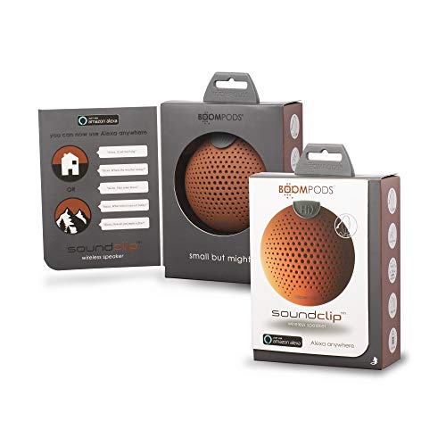 BOOMPODS SOUNDCLIP Portable Wireless Speaker - Best Mini Bluetooth Flip Clip Amazon Alexa Built-in Pocket Speakers Rockin Powerful Sub Bass Audio Sound