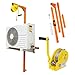 Air Conditioning Lifting Helper, Shop Crane for Air Conditioner Installation with 11 LBS Winch and Pulley, Adjustable Height Up to 53