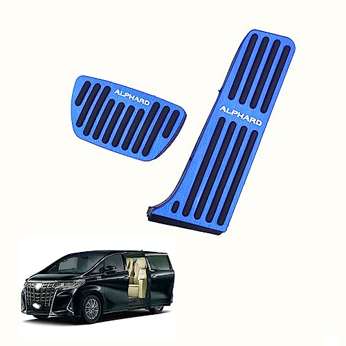 適合 2023 新型 アルファード40系(Alphard 40 series) ペダル カバー ブレーキ ペダル アルミニウム ペダル ブレーキアルファード40系 ペダル アクセラレー (青)