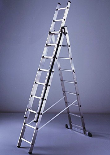 facal Scala combinata in alluminio a tre elementi 9 gradini