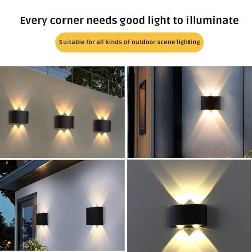 Image of One94Store LED Outdoor Wall Light Pack of 1 | Warm White (WW) 2 -Way Wall Lamp | 4W Aluminium Body, Rainproof & Shockproof, Decorative Step /Pathway /Light Fixture with 3 Month Warranty