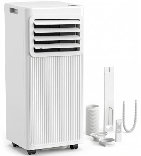 Image of Uthfy 6,000 BTU Portable Air Conditioners, 4-in-1 Portable AC Unit with Cool, Fan, Dehumidifier, Sleep Mode, 24H Timer, Up to 250 Sq.Ft Air Conditioner for Home, Bedroom, Office, Window Kit & Remote