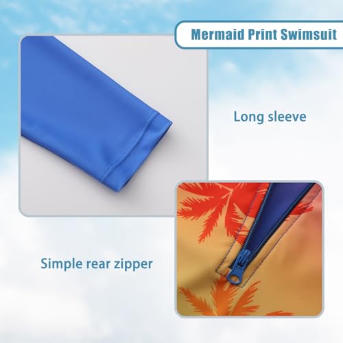 Girls One Piece Rash Guard Swimsuits for Girl Long Sleeve Bathing Suits with UPF 50+ Sun Proctection Sunsuits 3-16 Years4