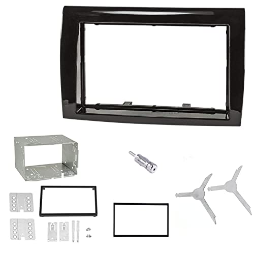 Kit Montaggio Autoradio 2 DIN Per Fiat Punto E Linea – Mascherina, Staffe, Bocchette Aria E Adattatore Antenna