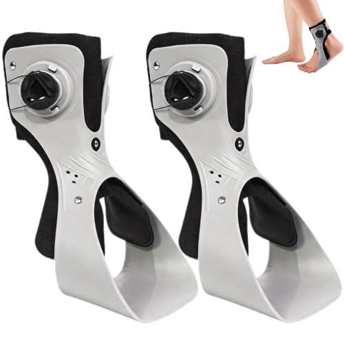 BRGD 1 Par Ortesis de Apoyo para Pie Caído, Soporte para el Tobillo con Cómodo Airbag Hinchable para Calzado, Entrenamiento y Caminatas