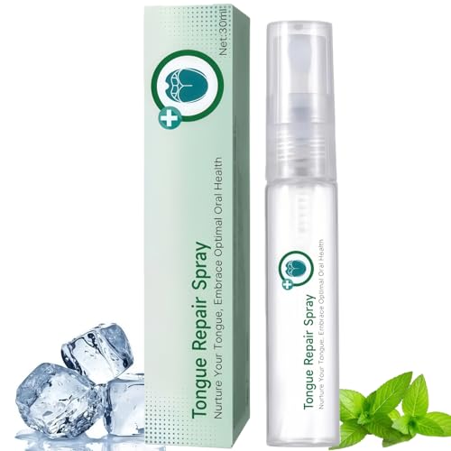 Tongue Repair Spray Instant Sore Tongue Relief Mint Breath & Mouth Freshener Spray Oral Treatment for Mou-th and Ton-GUE Dry Mouth Relief Sprays for Dryness White Coating and Bad Breath