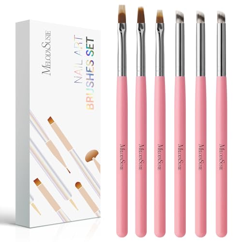 MelodySusie 6Pcs Ombre Nail Brushes,Nail Gradient Painting Pen fo...
