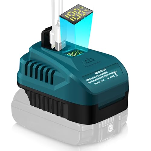 PD100W für Makita 18V USB Akku Ladegerät mit Type C Handyladegerät Stromquellen Adapter für Makita für BL1830 BL1850 Ladegerät Adapter