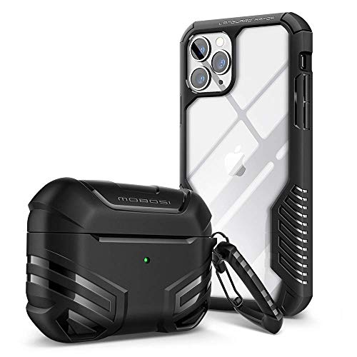 MOBOSI Accessory Bundle - iPhone 11 Pro Max Case & AirPods Pro Case (Matte Black)