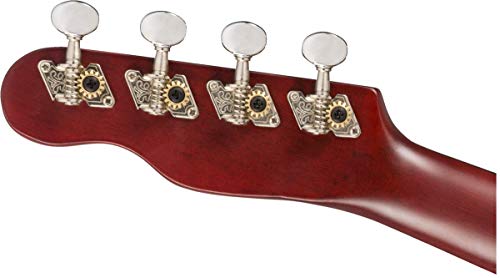 Fender Venice Ukulélé soprano Touche noyer Cerise - Les Beatles, Paul McCartney, John Lennon, RIngo Starr, George Harrison Fender Venice Ukulélé soprano Touche noyer Cerise – Image 8