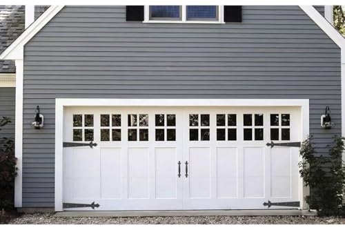 Screw in Garage Door Decorative Hardware,Faux Garage Door Accents, Garage Door Decorative Hinges & Handles with Screw Mounted (Black, 6Pack) - image 5