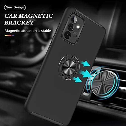 NWNK13 For Samsung Galaxy A71 4G Case Slim Fit Shockproof Tough Armor Case Ring Holder Protective Case Silicone Bumper Mobile Phone Cover for Samsung A71 4G Black - Image 7