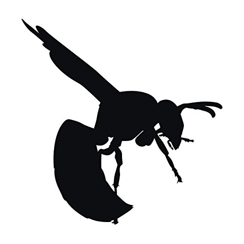 Applicable Pun Hornet Wasp Bee Angry and Ready to Sting - Vinyl Decal for Outdoor Use on Cars, ATV, Boats, Windows and More - Black 4 inch