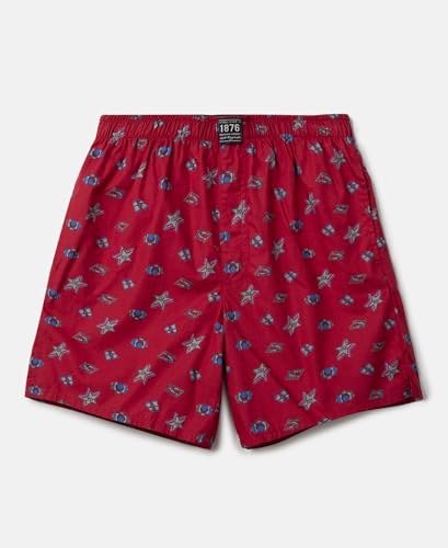 Image of Jockey UB08 Boy's Super Combed Mercerized Cotton Woven Fabric Printed Boxer Shorts with Side Pockets (Pack of 2)