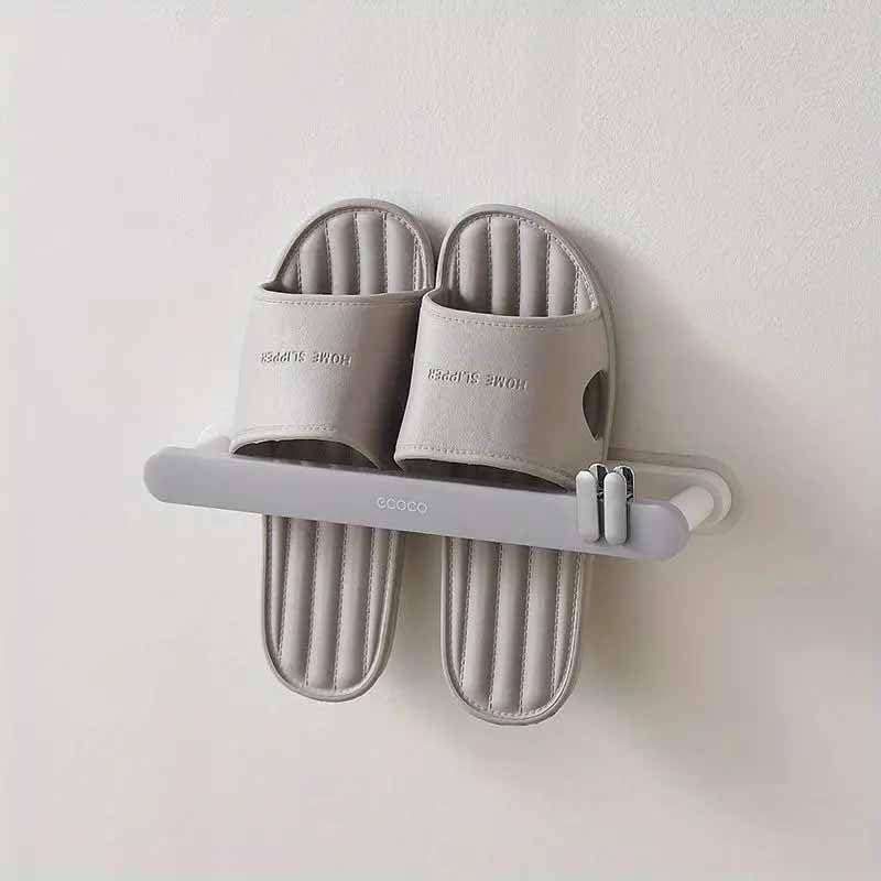 Shoes Rack Wall Mounted Slipper Rack Door Back Shoe Holder Shoes Hangers Slipper Storage Organizer for Home Bathroom Towel Bar Storage Organizer for Home Bathroom-image-7