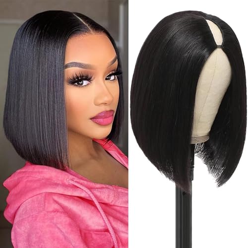 V Part Bob Human Hair Wig