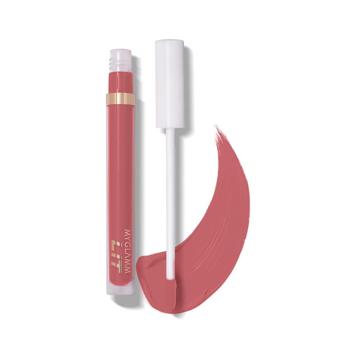 MyGlamm LIT Liquid Matte Lipstick-Cupcakey (Brown & Nudes)-3 ml | With Moringa Oil | 12HR Long-lasting Lipstick | Cruelty-Free Matte Lipstick