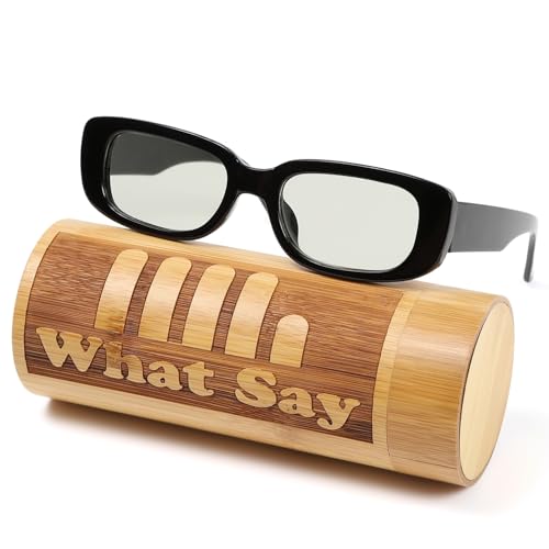 [What Say] FASHION tbgY XNGA t[ J[Y TOX ɒBዾ UV400 Y fB[X P[X (CgX[N/ubN)