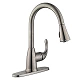 Glacier Bay Market Single-Handle Pull-Down Sprayer Kitchen Faucet in Stainless Steel,Small