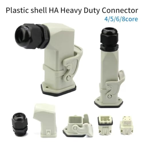 Plug de toma aviación pesada HDC-HA de 250V y conector de 8 pines 5