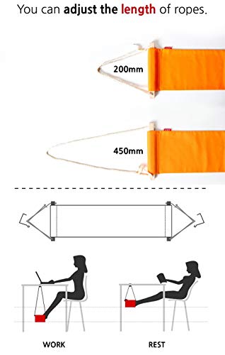 Rede de pé ajustável portátil Home-organizer Tech para descanso de pés de mesa de canto escritório m