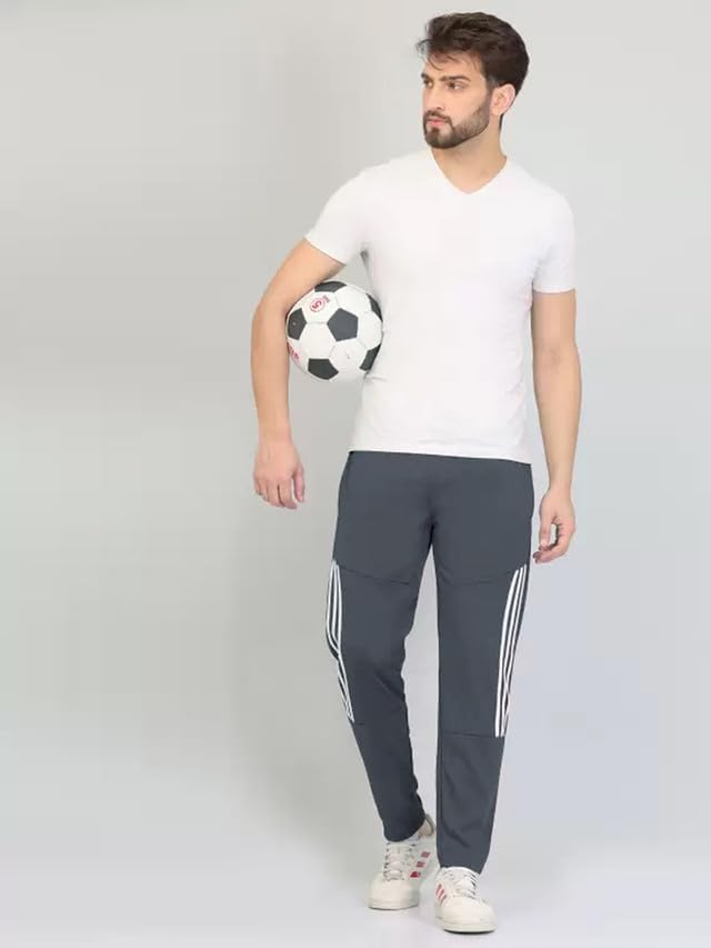 Image of Selvia Men's Mid Rise Lycra Full Elastic Sport Wear Stretchable Track Pant