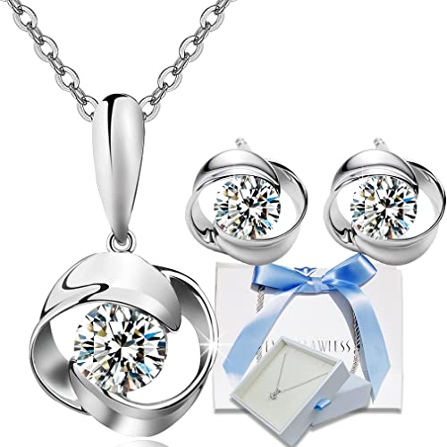 ネックレス ピアス レディース スワロフスキー シルバー 女性 誕生日 プレゼント ギフト ブランド 金属アレルギー対応 クリスマス