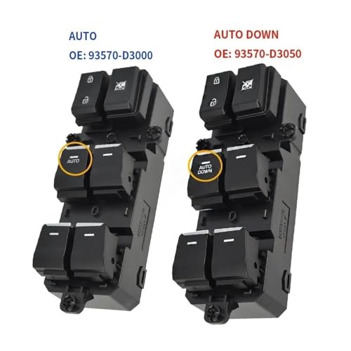 Bouton de levage vitre électrique Tucson commande fluide 93570D3050 - 2