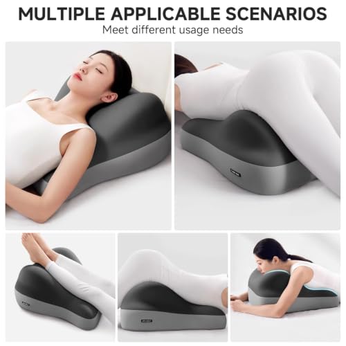 GDLKPS Multi-Position Wedge Pillow for Back Support,Multifunctional Positioning pad with Memory Foam can be Used for Heartburn, Acid Reflux, Back Pain, Neck Pain Relief (Grey) - image 6