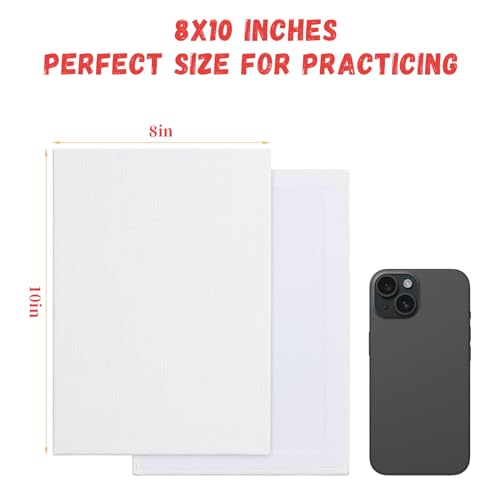 Simetufy 32 PCS CANVAS PANELS Pack 8X10 Inch Paint Canvas Boards thumb #1