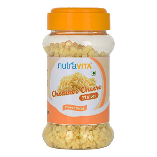 Image of Nutra Vita Freeze Dried Cheddar Cheese Flakes 100 Grams
