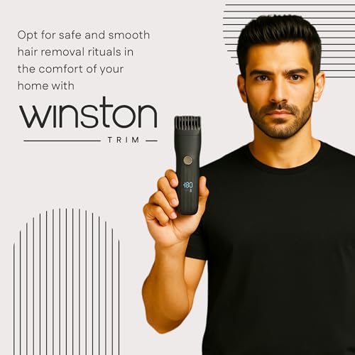 Image of Winston Snipper Beard Trimmer High Precision Trimming 2 Beard Combs with 20mm Length Settings, Charging Digital Display & Travel Lock