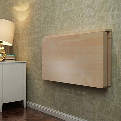 Table murale rabattable et bureau informatique pliant en bois robuste multi-taille - 4