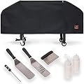 Yukon Glory Griddle Cover & Tool Set | Fits Blackstone 36-Inch | 600D Polyester Cover + 6-Piece Tool Kit | 2 Spatulas, Scraper, 2 Squirt Bottles & Thermometer | Complete Bundle