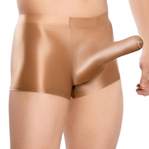 Mens Sexy Oil Glossy Briefs Elastic Waistband Boxer Shorts Sheath Pouch Underwear for Swim2