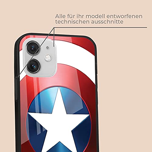 Ert Group Original And Officially Licensed Marvel Captain America Smartphone Case For Iphone 12, Iphone 12 Pro, Optimal Smartphone Shape, Shockproof #TOP2