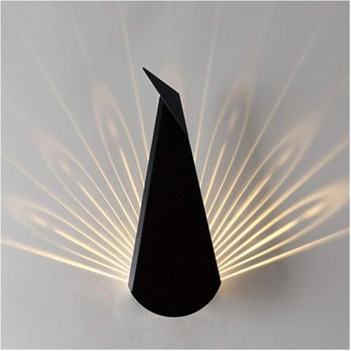 Applique Murale Salon Escalier Blanc Chaud Luminaire Intérieur Fer Noir 3W