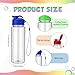 Maxcheck 30 Pieces Water Bottle Bulk 17 oz Plastic Sports Water Bottles Bulk with Handle Strap Lightweight Leakproof Drink Flip Top for Adults Fit Gym(Classic Style,Multicolored)