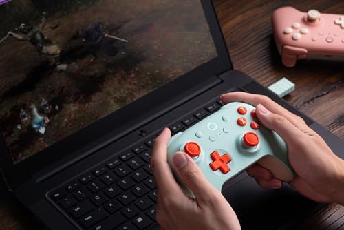 8BitDo Ultimate 2C Wireless Controller for Windows PC and Android, with 1000 Hz Polling Rate, Hall Effect Joysticks and Triggers, and Remappable L4/R4 Bumpers (Mint) - Görsel 6