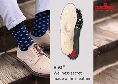 Image of Pedag Viva Standard Arch Support Insoles Leather Shoe Inserts Size 5 Women | Premium German leather orthotic inserts with anatomical triple arch support