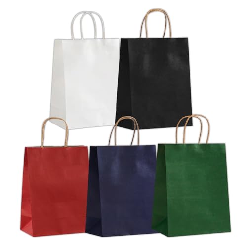 LIHOMR Gift Bags 5.9 "X3.15"X8.25", 50pcs Kraft Paper Bag with Handles