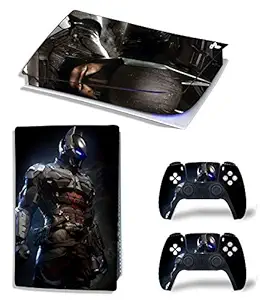 ELTON PS5 Skin Protective Wrap Cover Vinyl Sticker Decals for PlayStation 5 Disk Version Console and Two Dual Sense 5 Sticker Skins Black PS5 Skin Console and Controller design147 [video game]