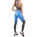 Seamless 2 Piece Sets Legging & Padded Racerback Sports Bra-High Impact Support for Yoga Gym Workout Fitness