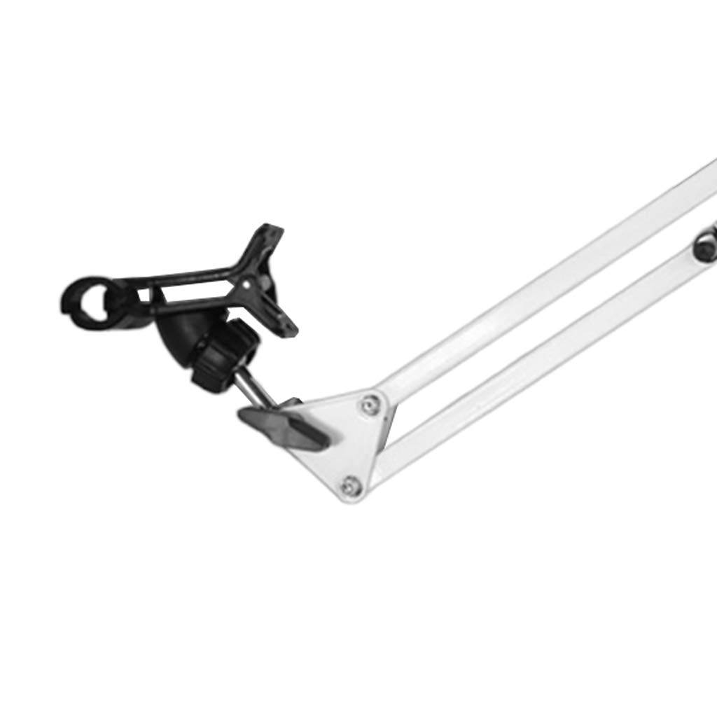 Juego de 2 soportes móviles flexibles para teléfono, brazo largo, montaje de 360 grados para cama, escritorio, color blanco