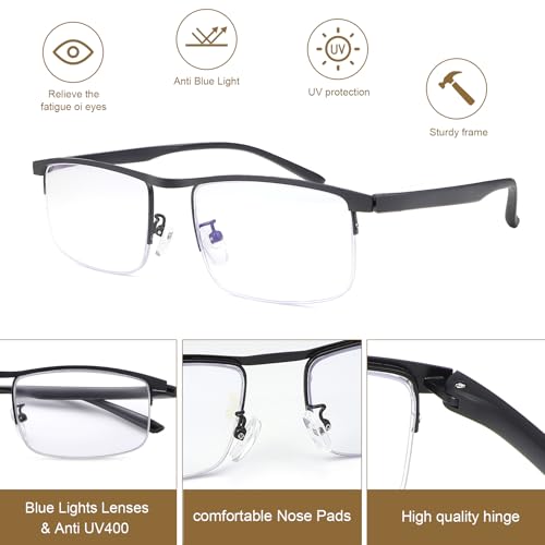 Image of Photochromic Blue Light Blocking Glasses UV400 Anti Eyestrain Computer Gaming Blue Light Screen Blocker Glasses Clear Lens Anti Glare Eye Protection Eyewear for Men Women