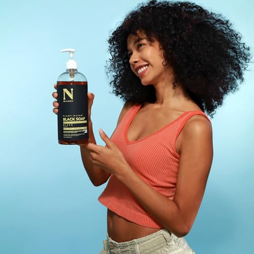 Dr. Natural Multi-Purpose Black Liquid Soap - Natural West African Body Wash - Gentle Hand Soap and Body Soap - Deep Moisturizer, Fights Acne - 32 oz